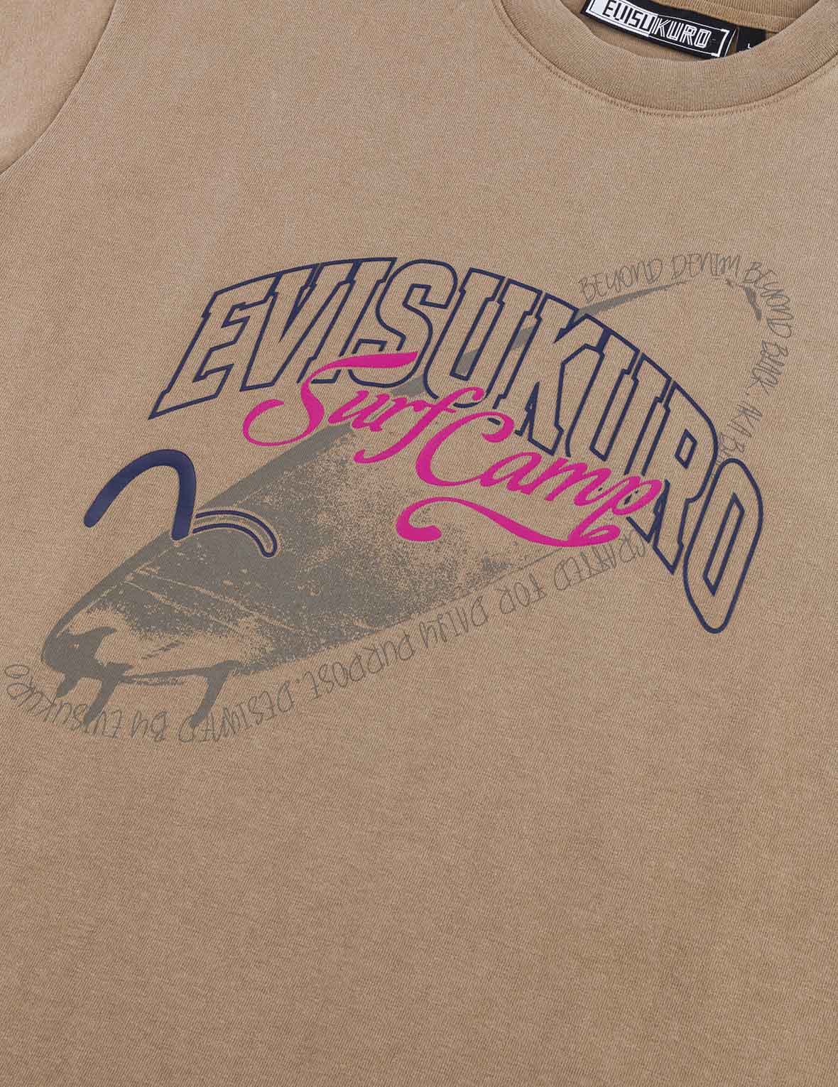 サーフ キャンプ プリント リラックス フィット Tシャツ