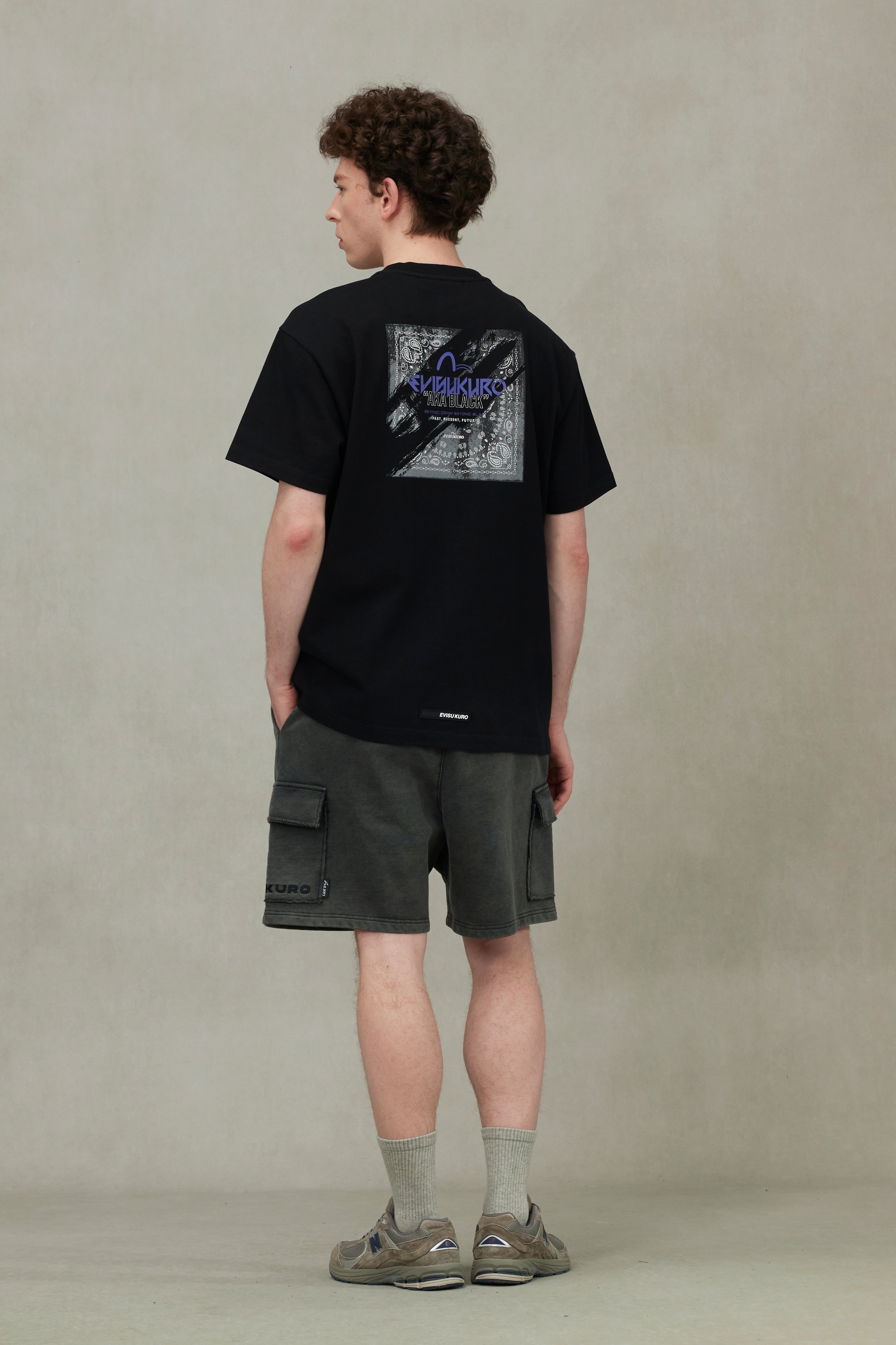 ダメージ加工ペイズリー プリント レギュラー フィット Tシャツ