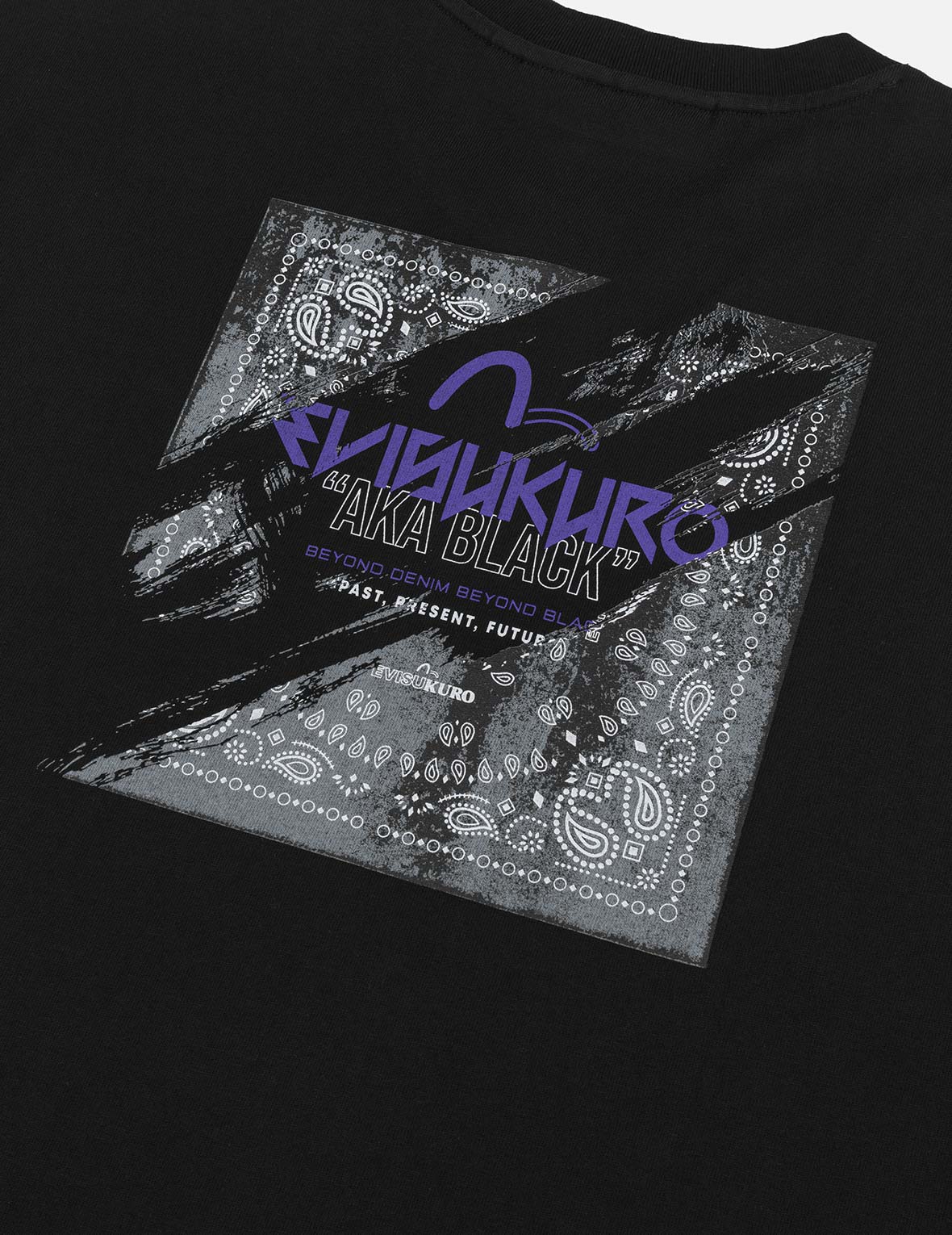 ダメージ加工ペイズリー プリント レギュラー フィット Tシャツ
