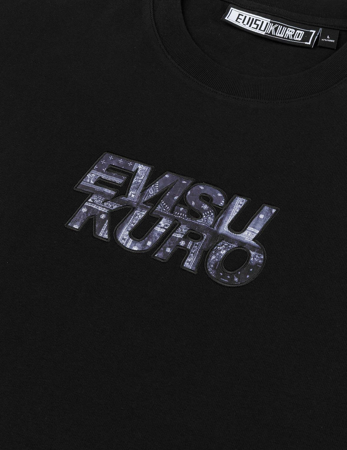 和風 アップリケ ロゴ 刺繍 レギュラー フィット Tシャツ
