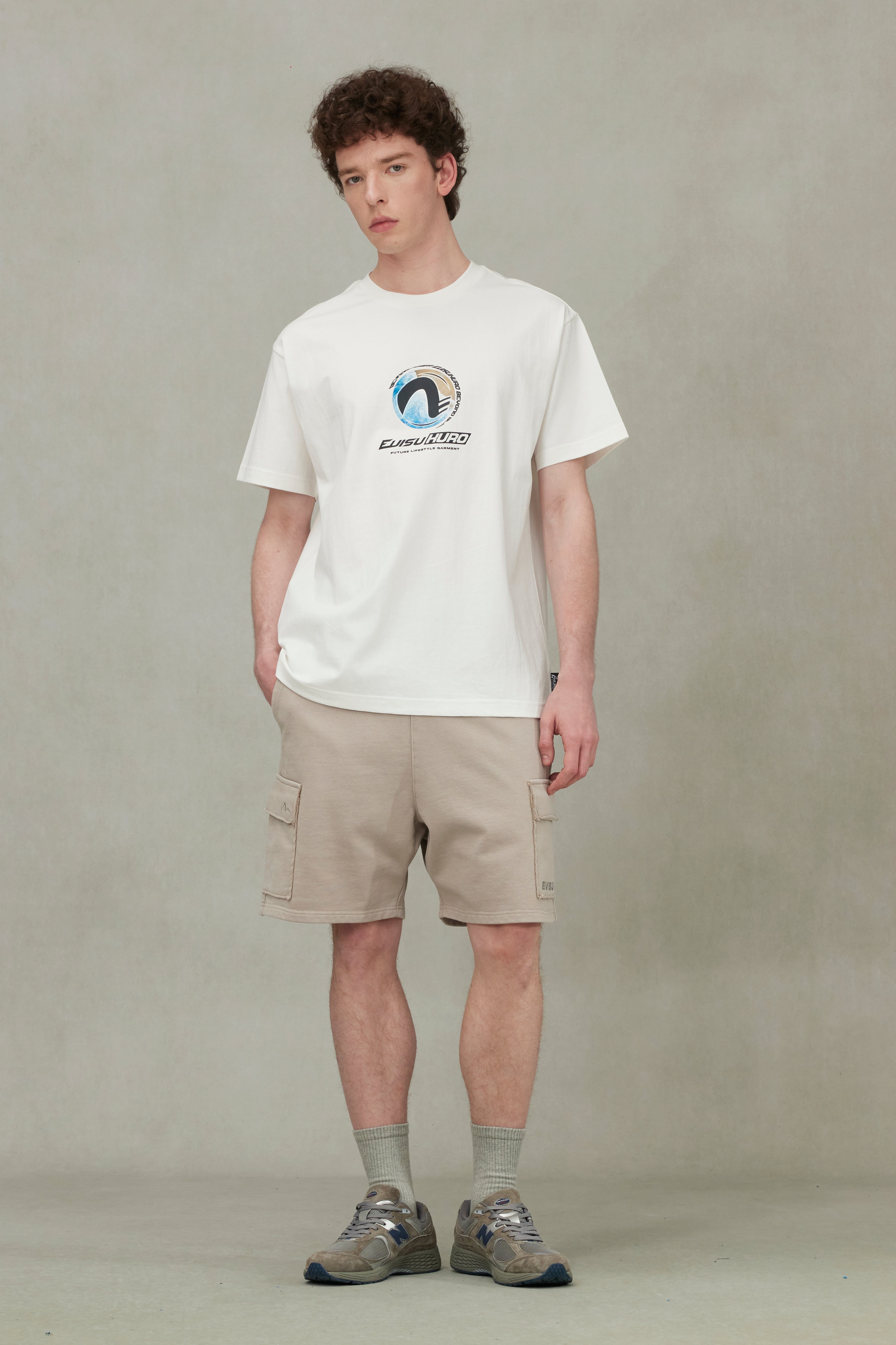 EVISUKURO モチーフプリント レギュラーフィット コンプレッションTシャツ
