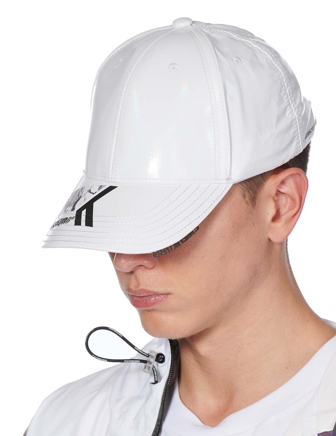 Seagull and Logo Printed Pearl White Dad Cap