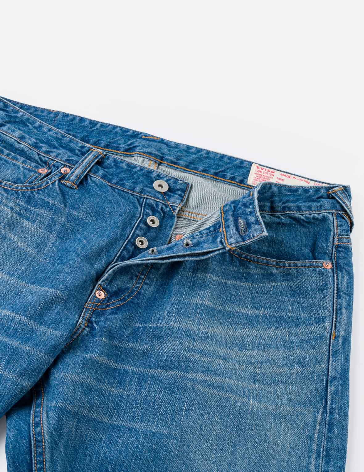 Light-washed Seagull Print Taper Fit Jeans #2017
