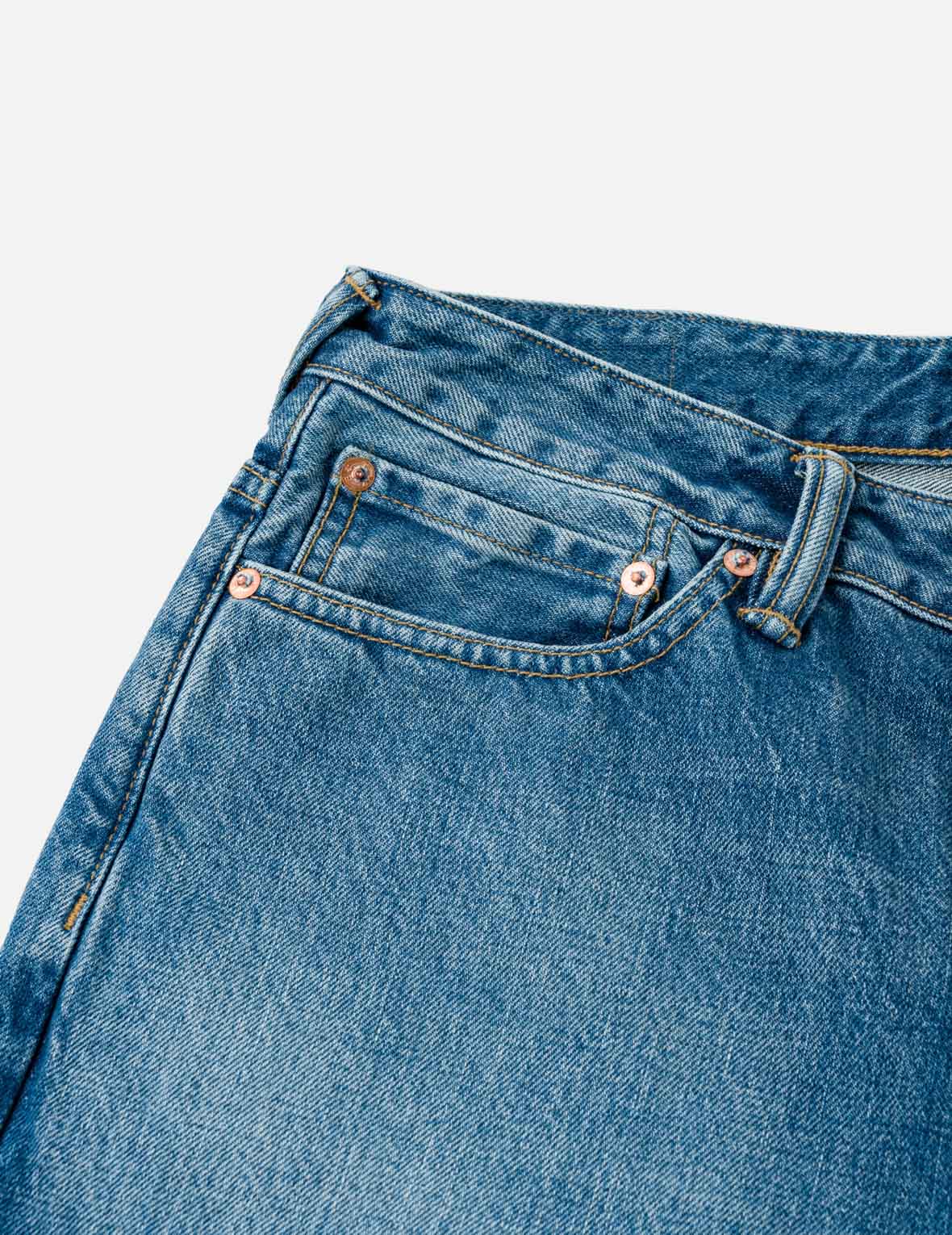 Light-washed Seagull Print Relax Fit Jeans #2030