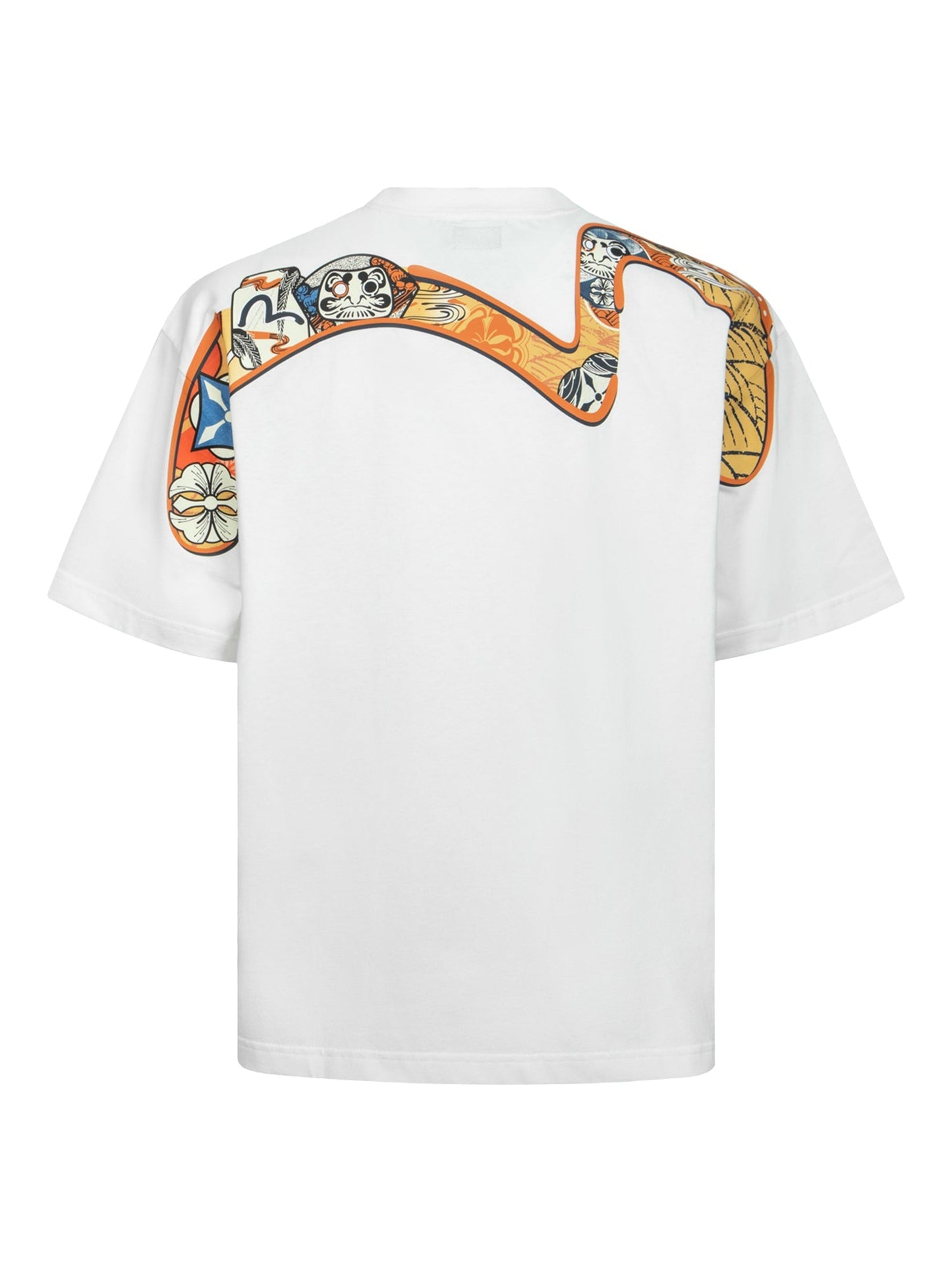 マルチ花札だるまと大黒プリントルーズフィットTシャツ