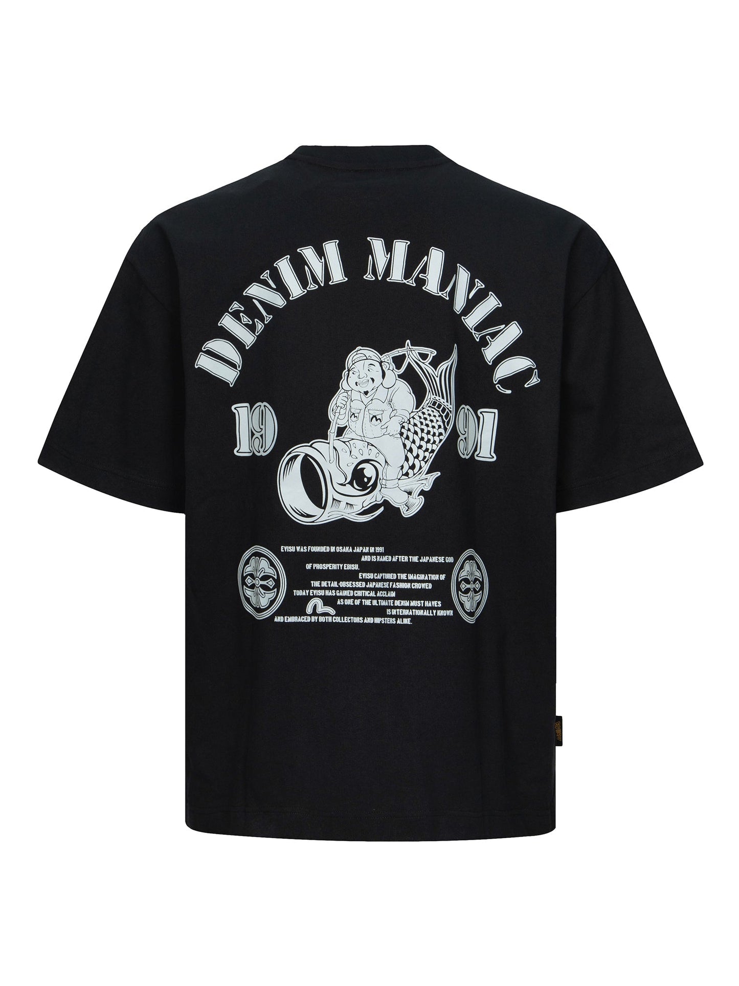 福神のリフレクタープリントルーズフィットTシャツ