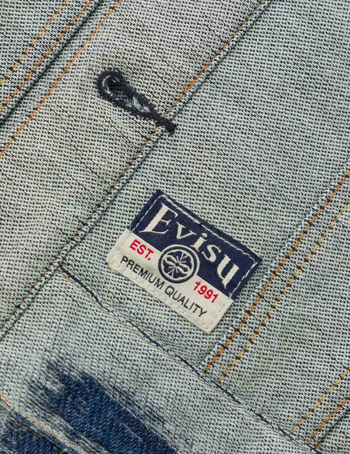 ダメージロゴ & カモメ刺繍 リラックスフィット デニムジャケット