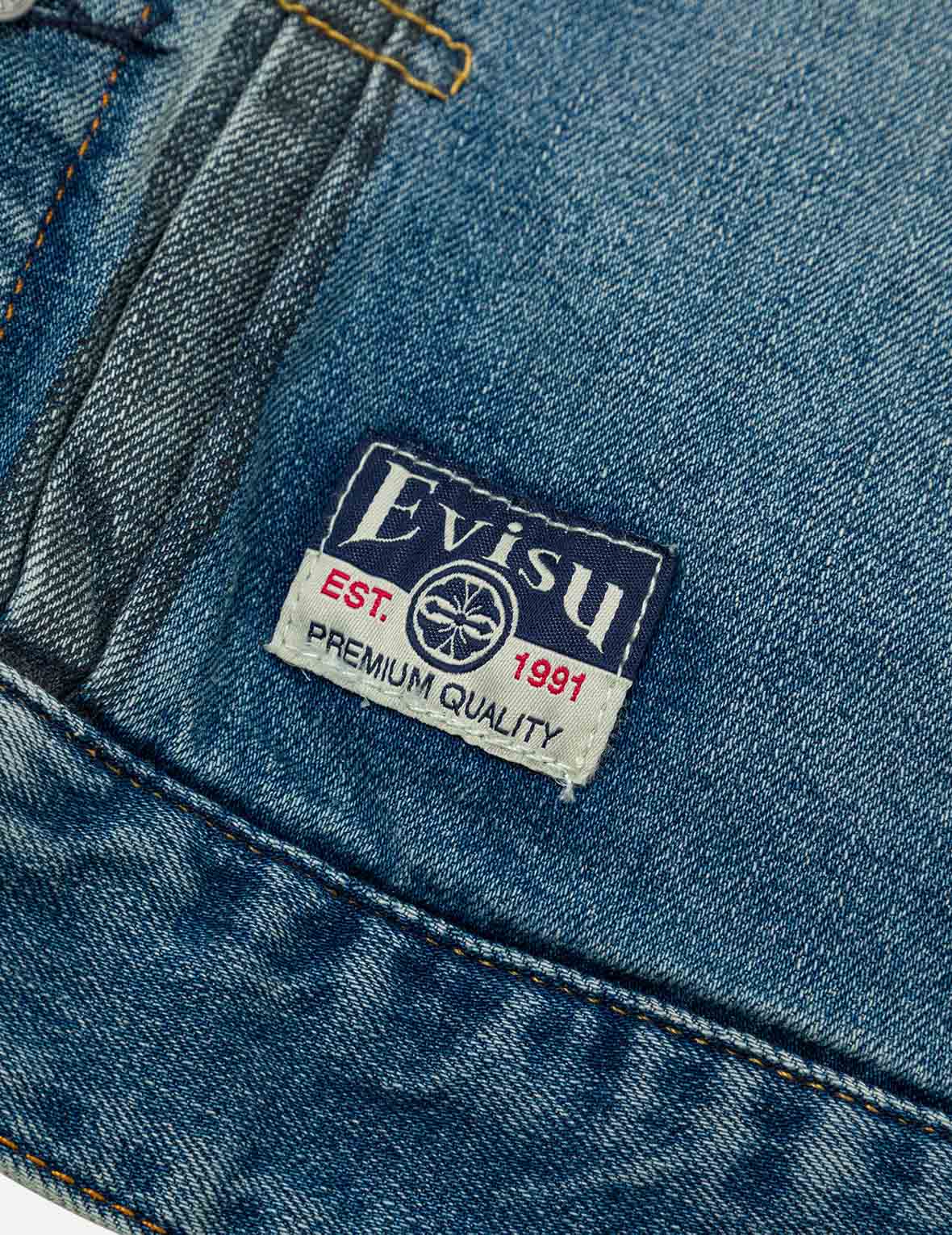 Two-tone Daicock Inserted Regular Fit Denim Jacket