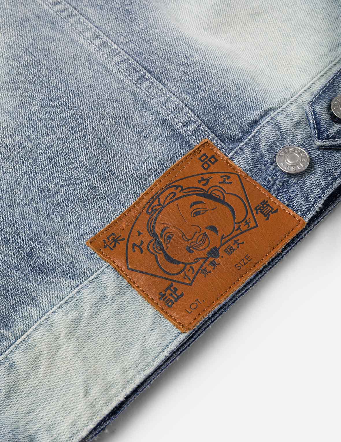 カモメアップリケ刺繍リラックスフィットデニムジャケット