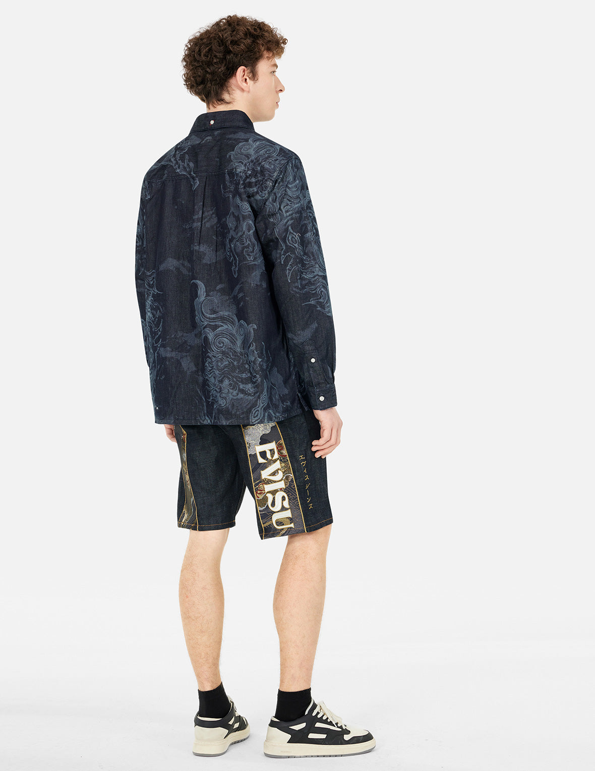 Brocade Daicock Appliqué and Logo Embrodiery Regular Fit Denim Shorts