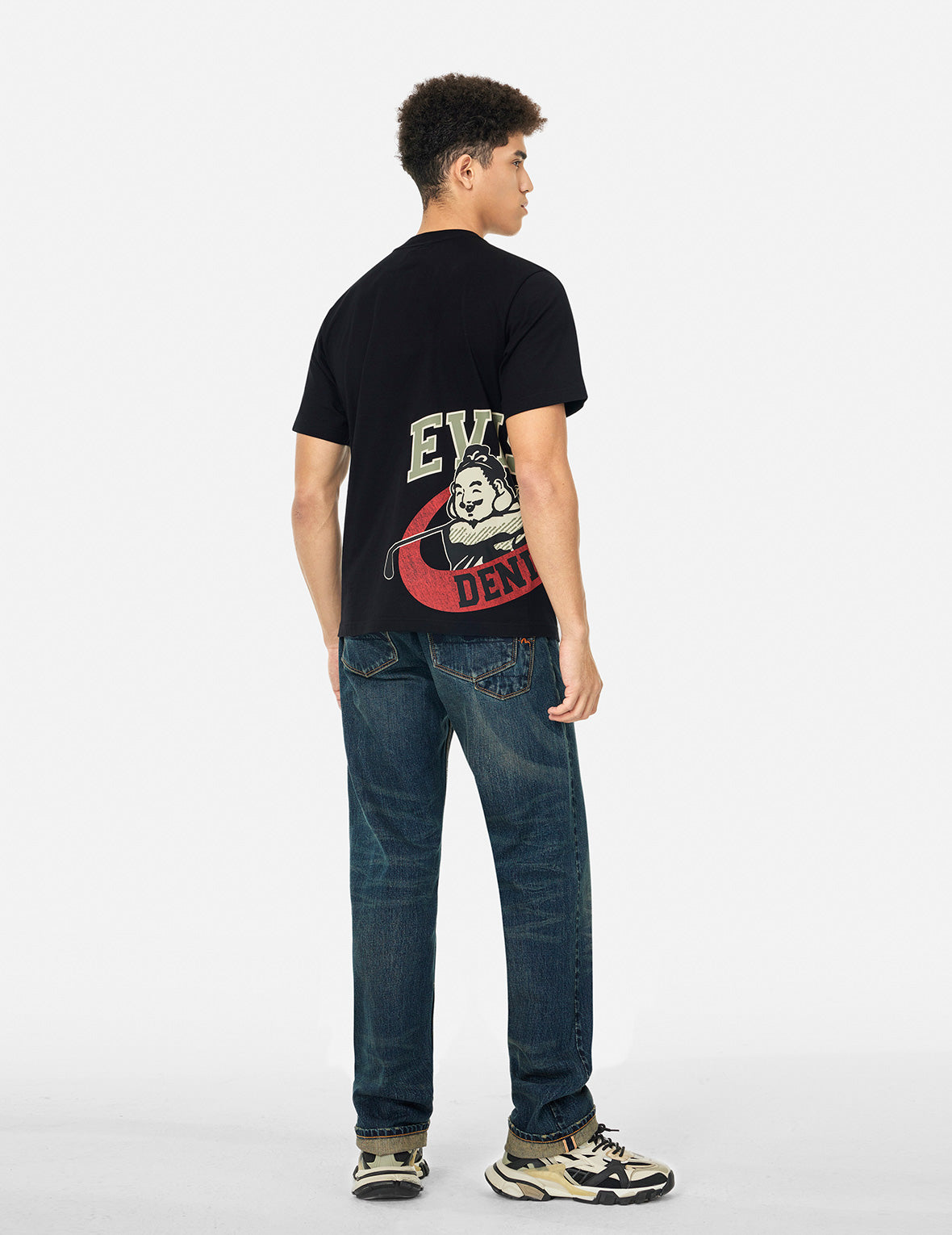 Seagull Appliqué Embroidery Regular Fit Jeans #2000