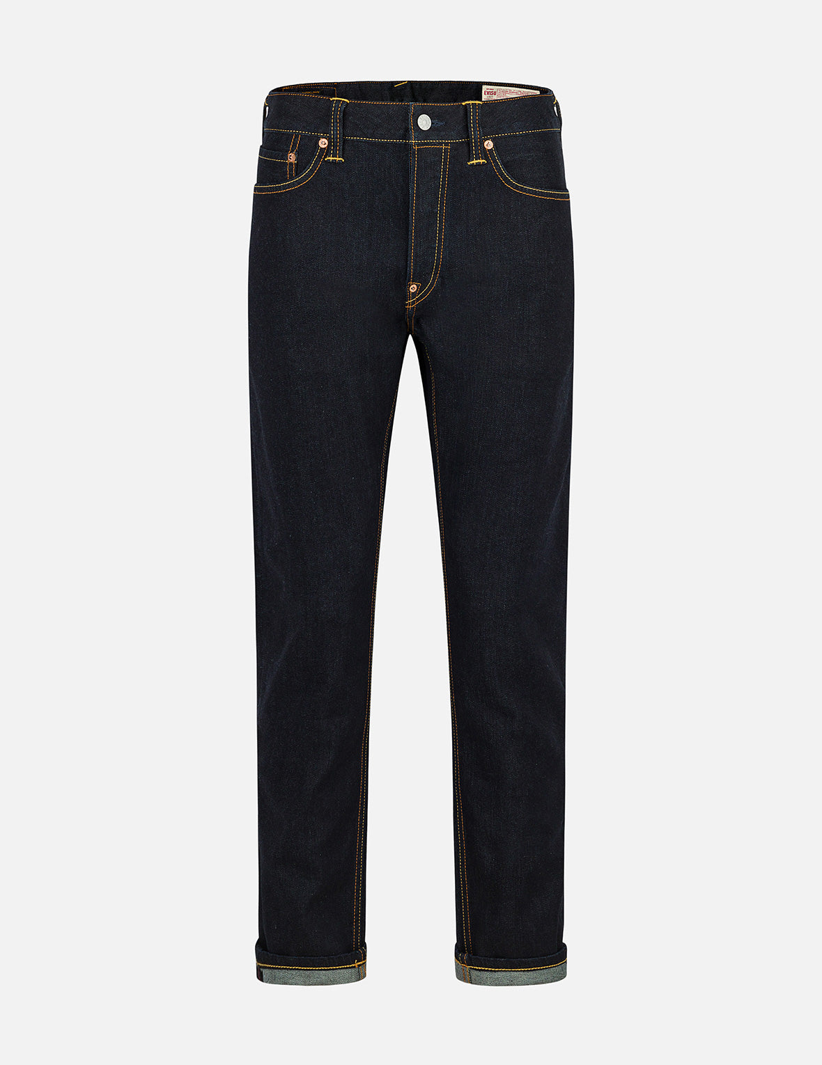 Seagull with Kamon Print Pockets Taper Fit Jeans #2017