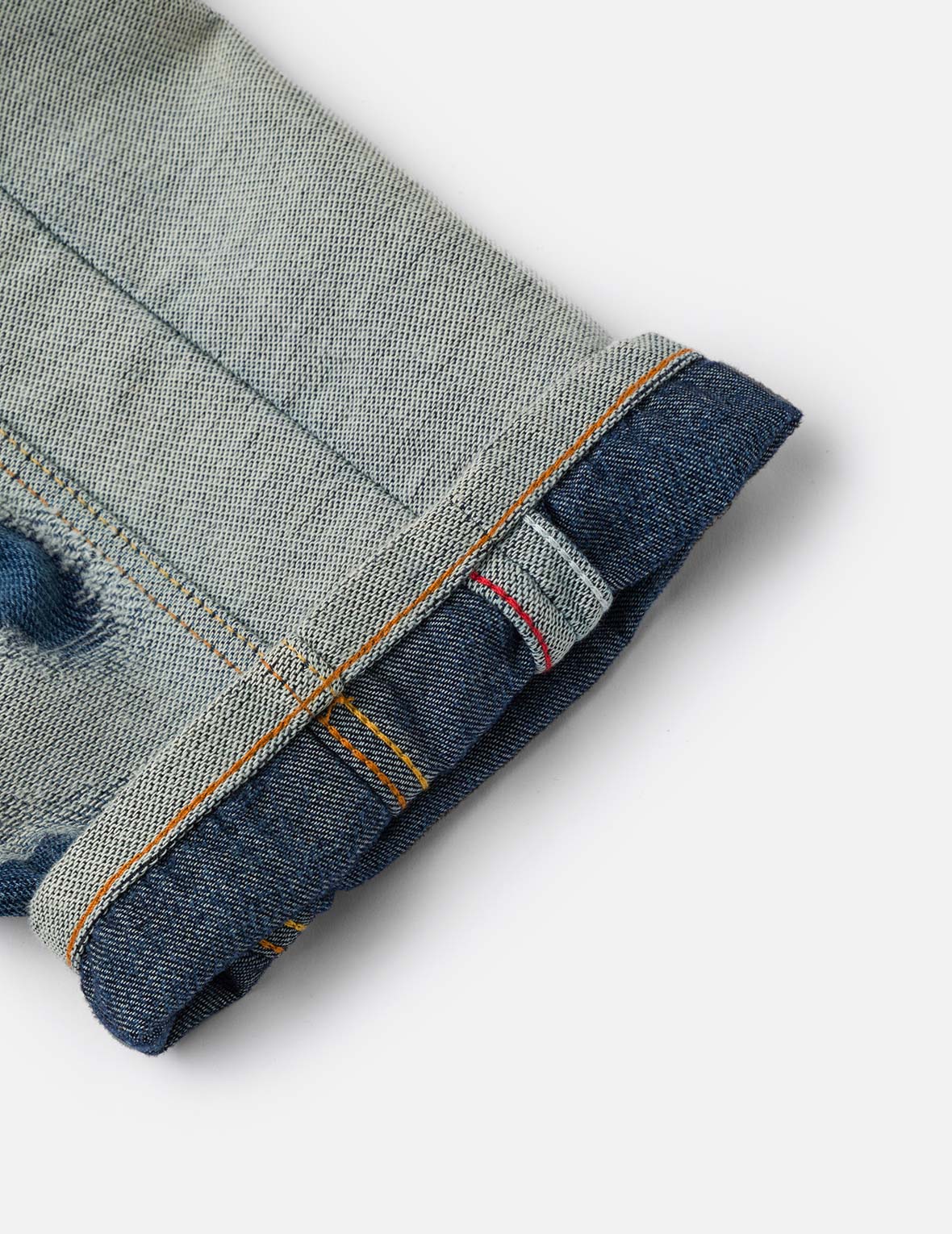 ダメージカモメ刺繍 ファッションフィット デニムジャケット