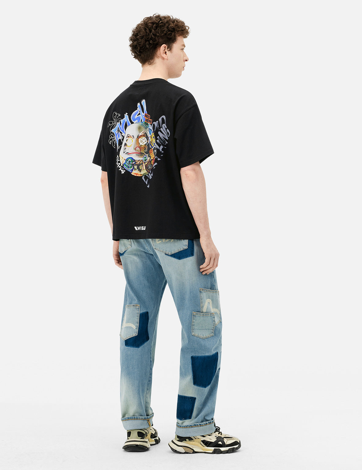 Multi-Pocket with Seagull Print 3D Fit Jeans