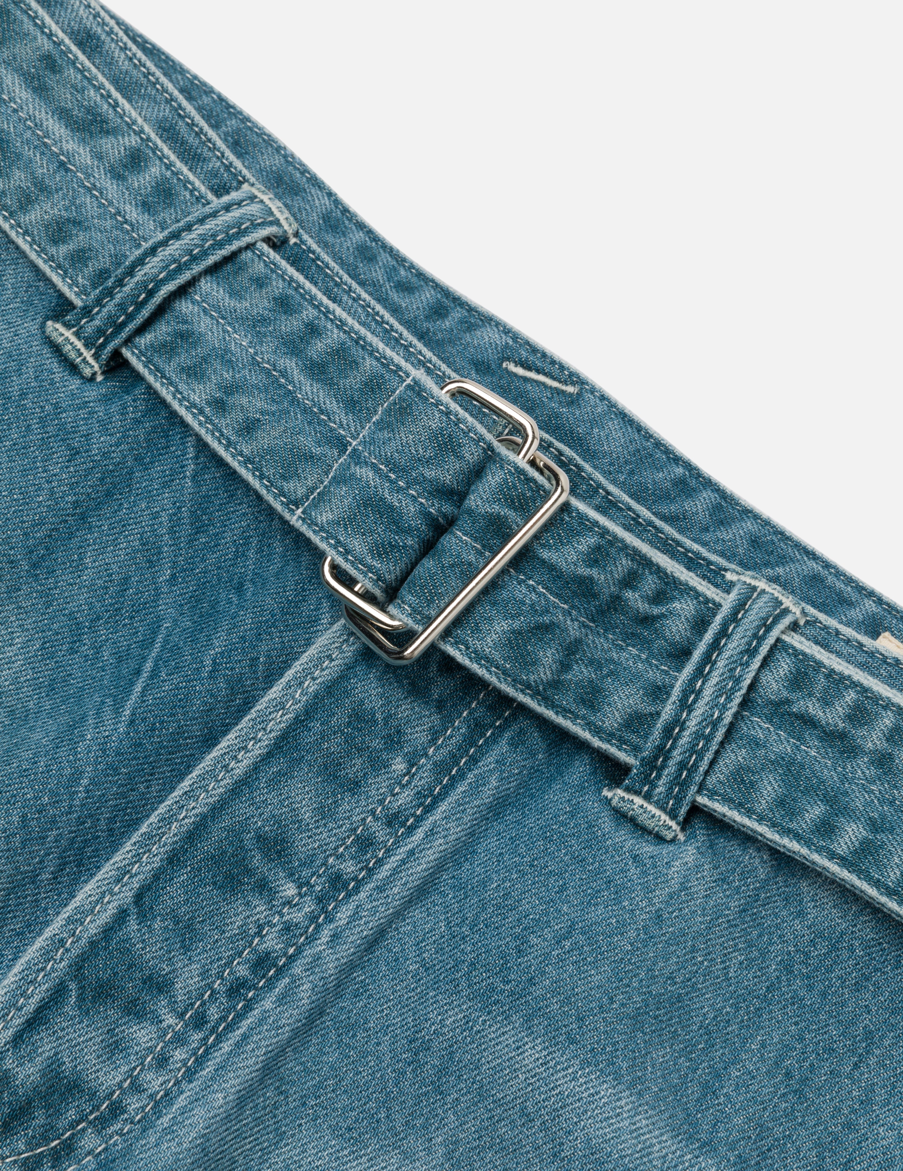 遊び心のあるカモメプリント ポケット ルーズフィット ジーンズ #2038