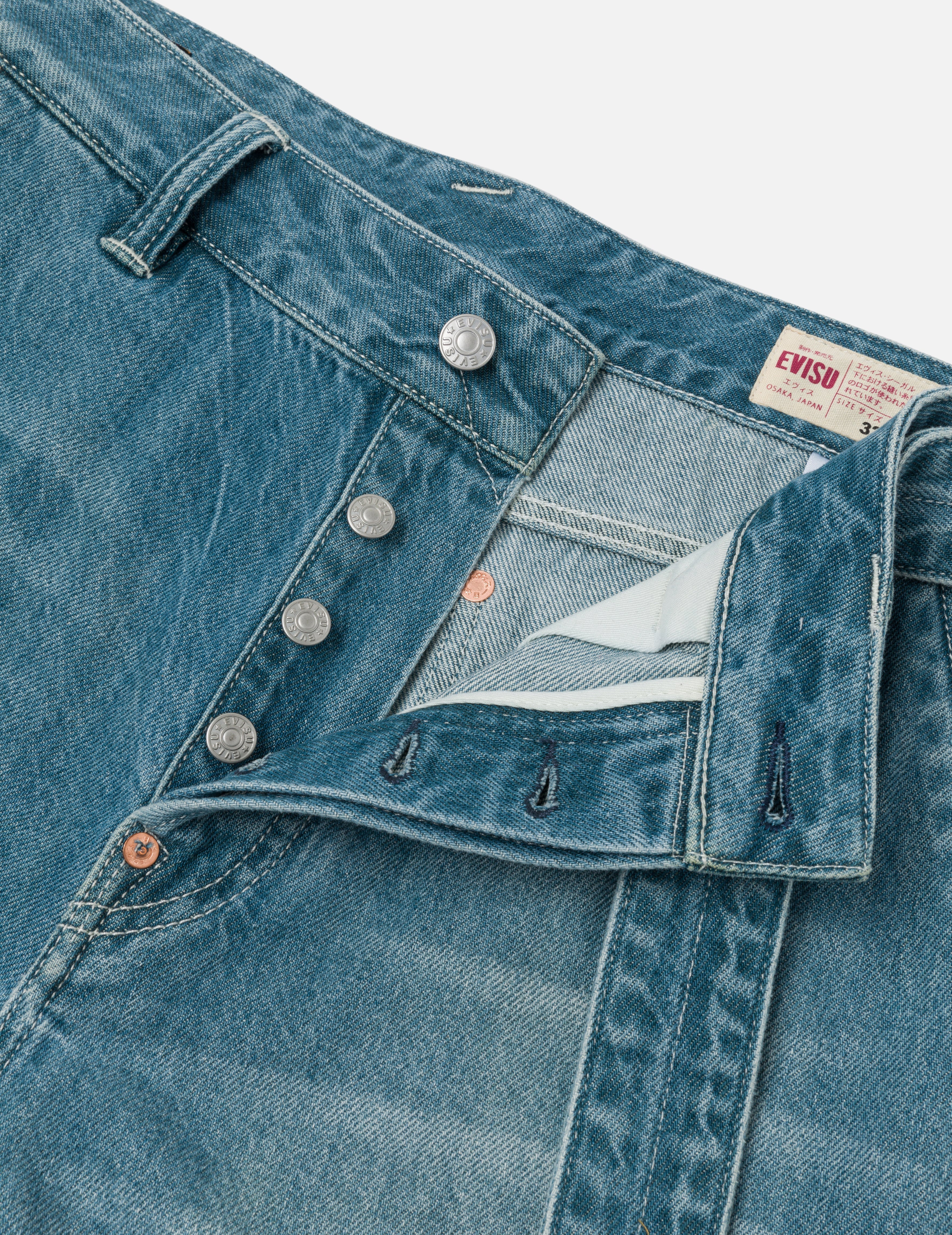 遊び心のあるカモメプリント ポケット ルーズフィット ジーンズ #2038