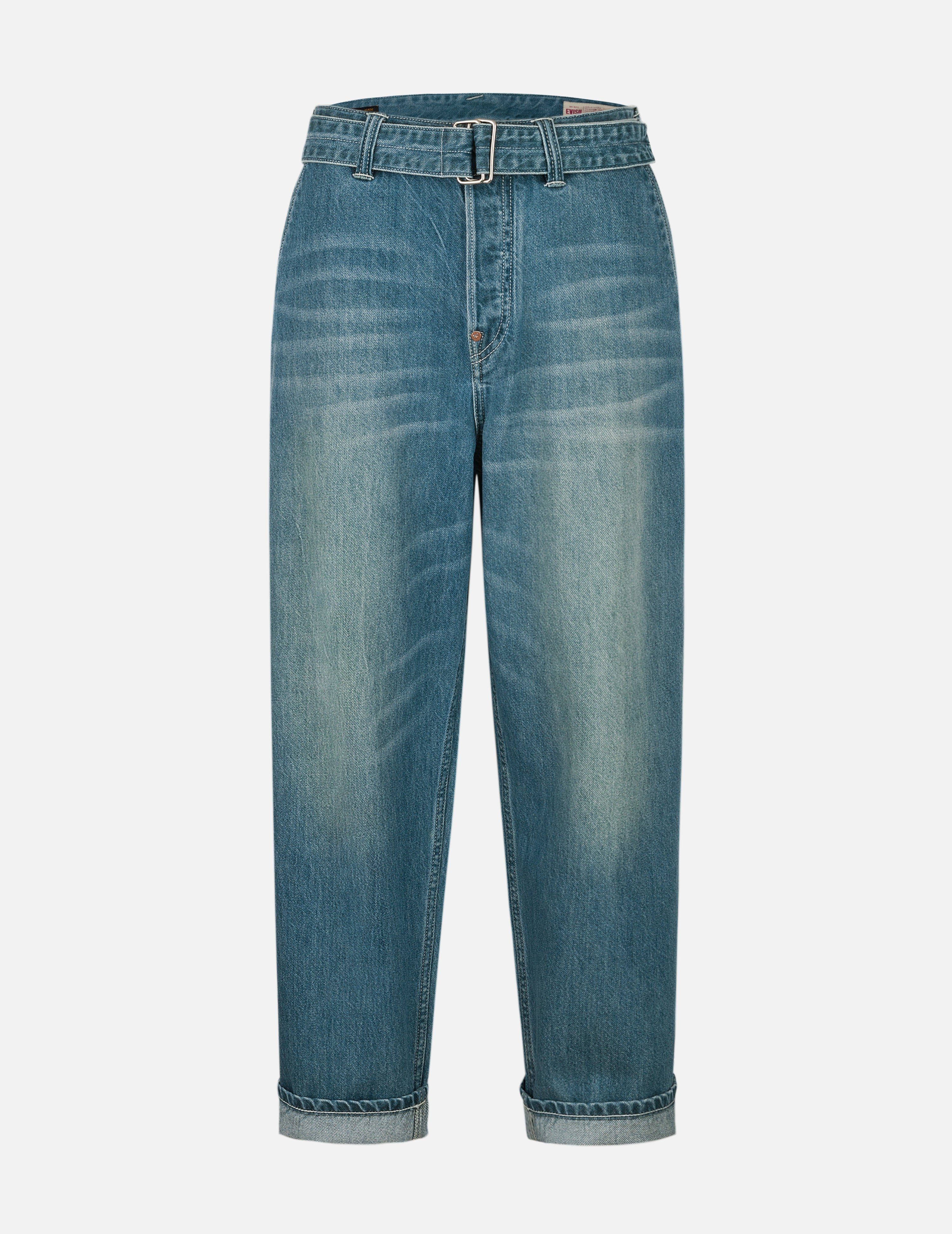 遊び心のあるカモメプリント ポケット ルーズフィット ジーンズ #2038