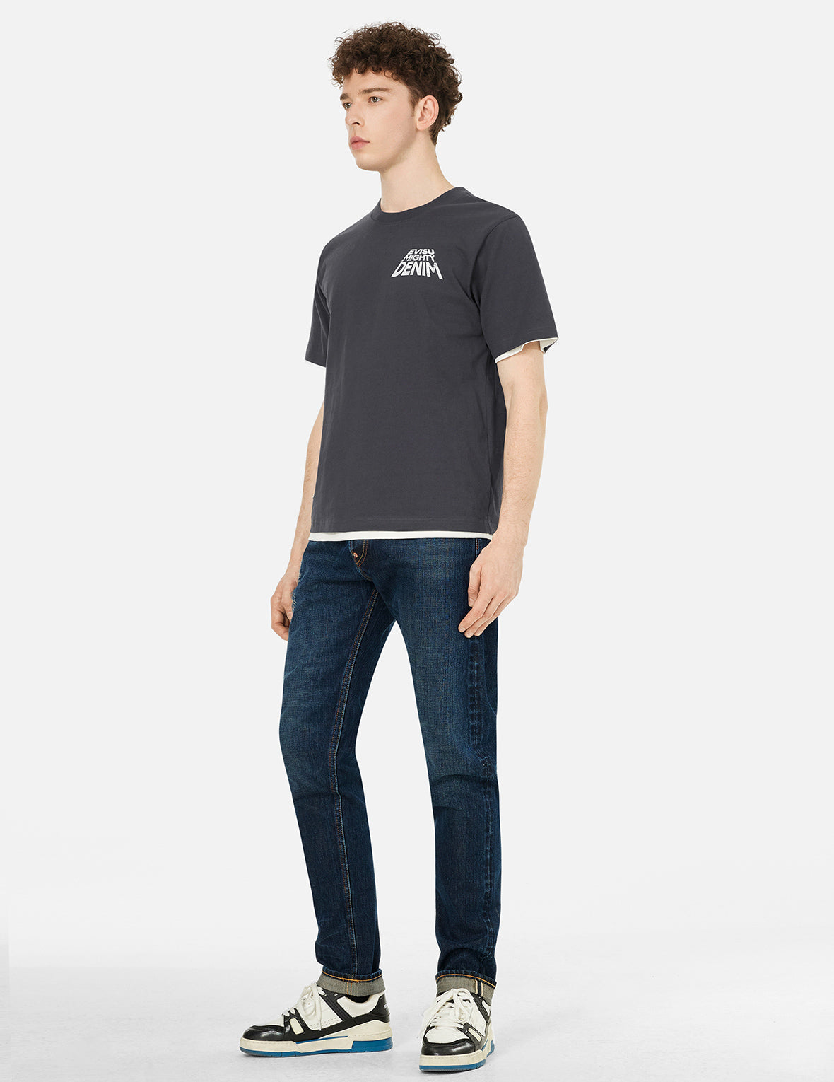 カモメプリント キャロットフィット ジーンズ #2017