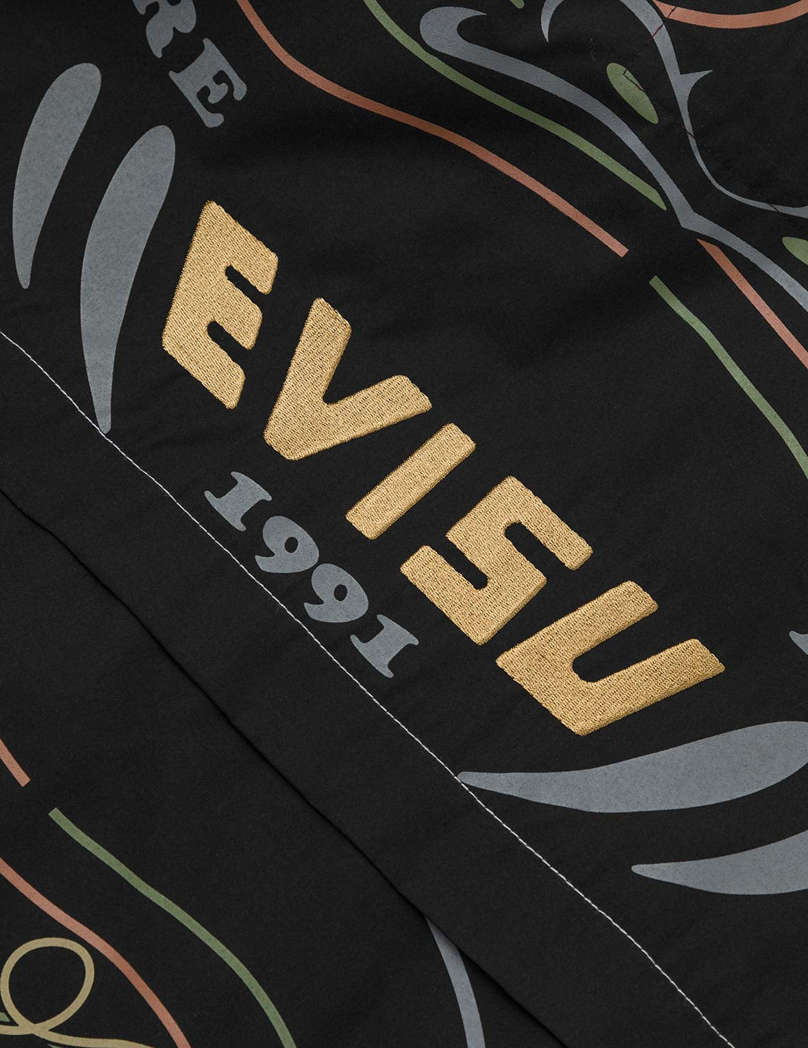 だるまプリント&ロゴ アップリケ リラックス フィット フーデッド ジャケット