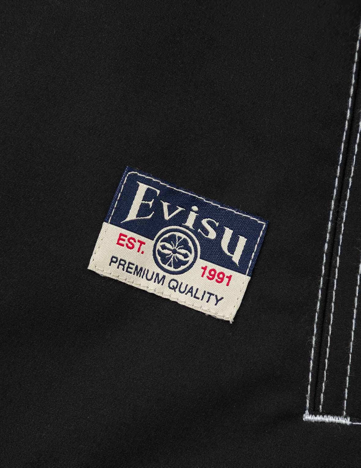 だるまプリント&ロゴ アップリケ リラックス フィット フーデッド ジャケット