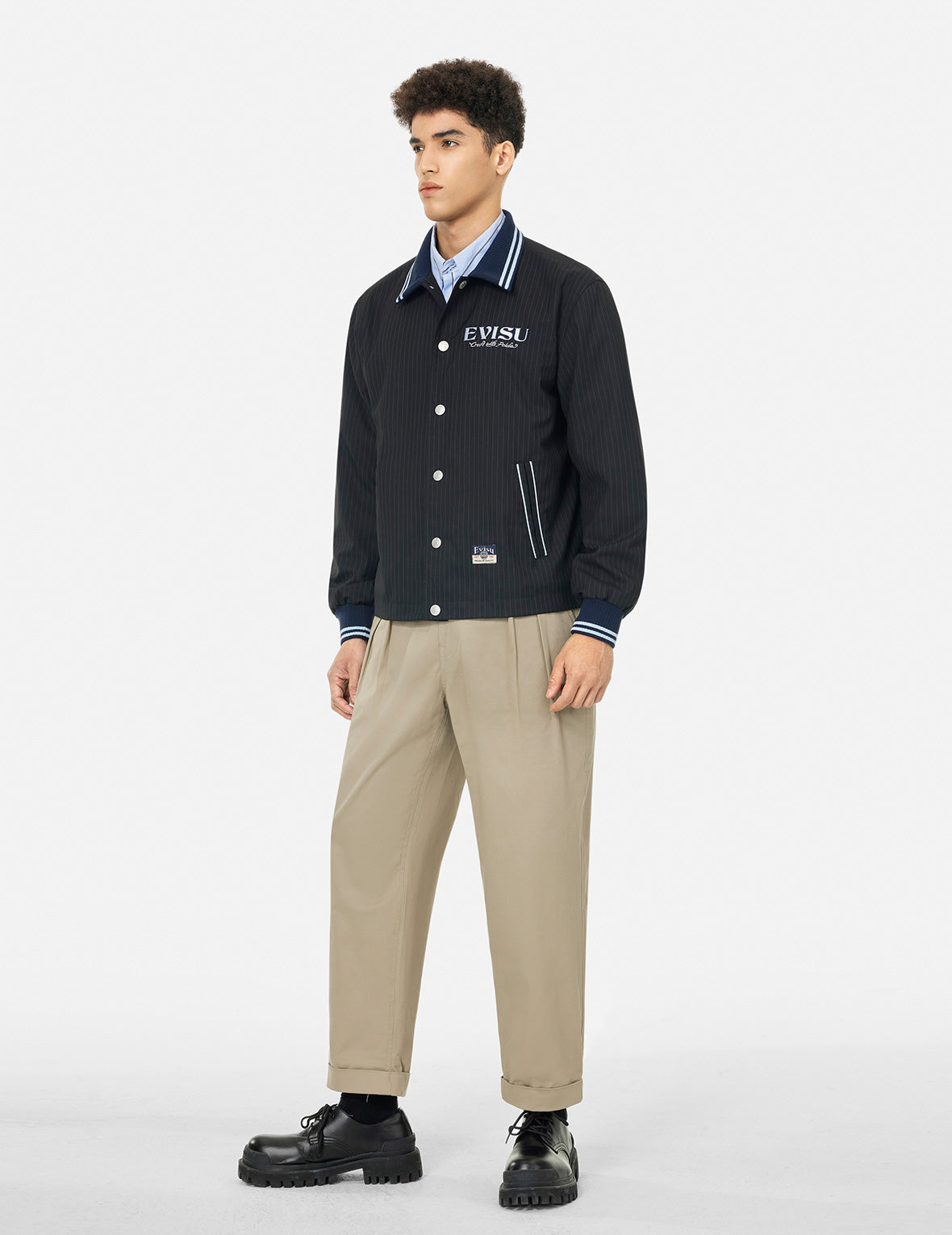 Wheel of Wisdom and Logo Embroidery Taper Chino