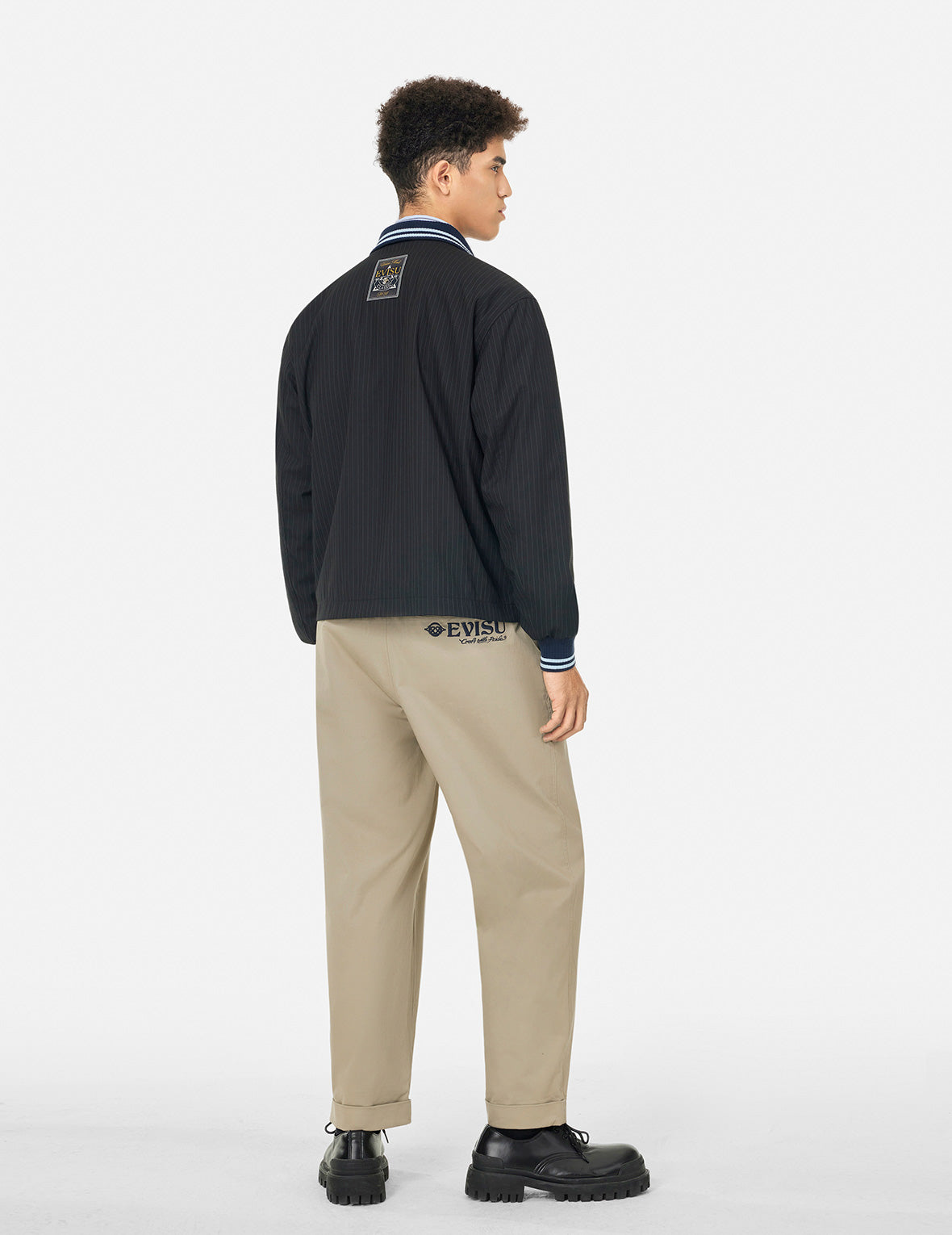 Wheel of Wisdom and Logo Embroidery Taper Chino