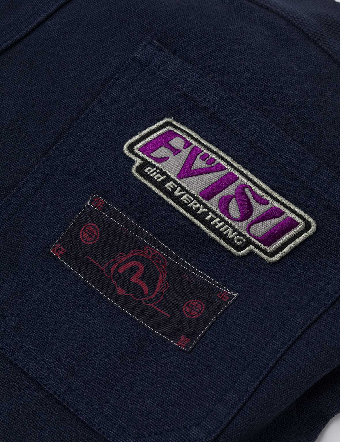 スローガン アップリケ刺繍 ストレートフィット ワーカーチノ