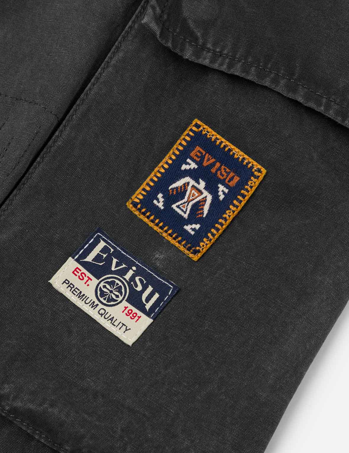 トーテムカモメ刺繍 ストレートフィット カーゴパンツ