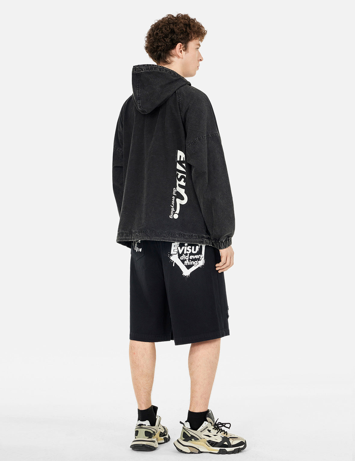 家紋アップリケ ファッションフィットデニムショーツ