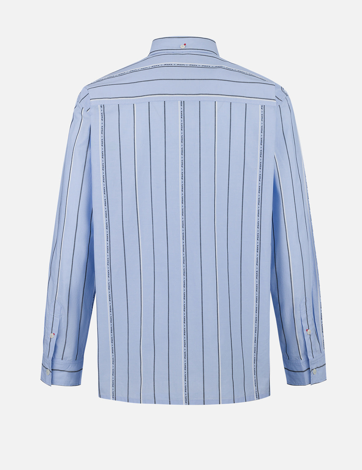 Striped Yarn Dyed Logo and Seagull Embroidery Fashion Fit Shirt