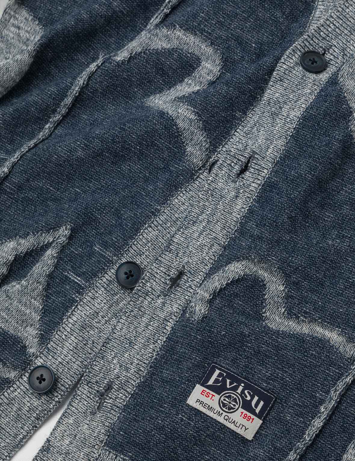 2-in-1 カモメ&家紋刺繍 リラックスフィット シャツ