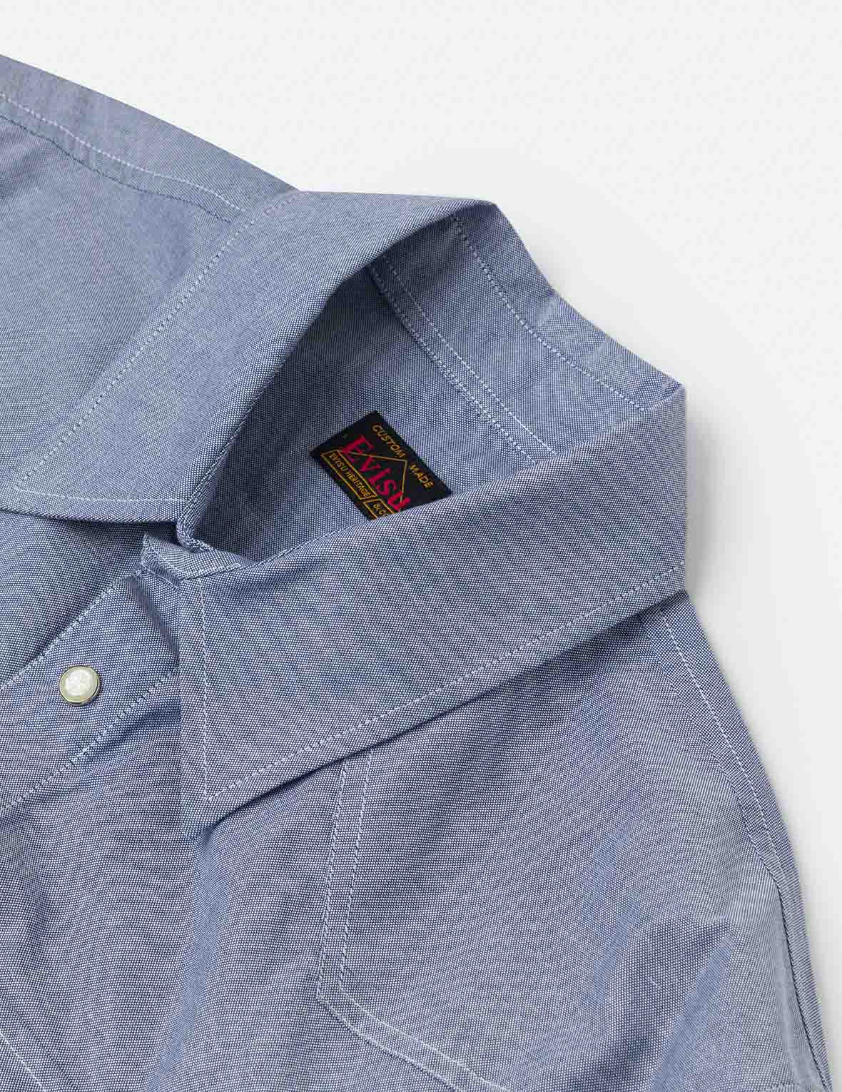 ハーフ家紋刺繍とプリント リラックスフィット シャツ