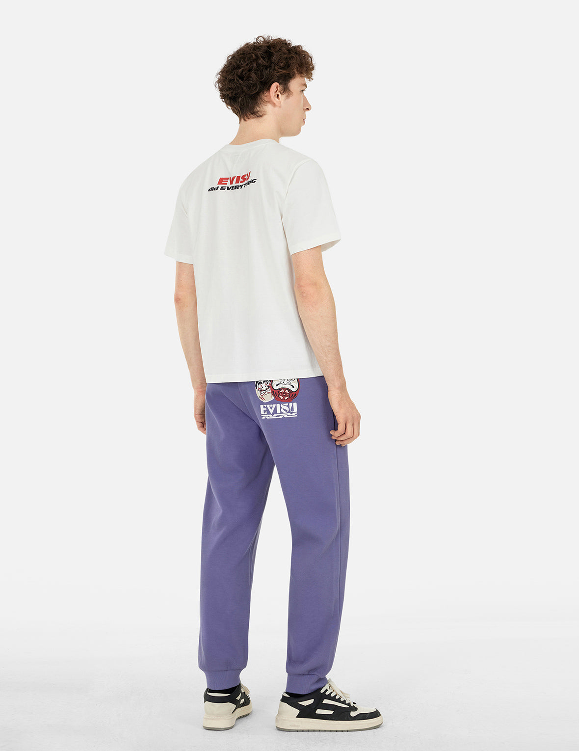 トーテムだるまプリント ストレートフィット スウェットパンツ
