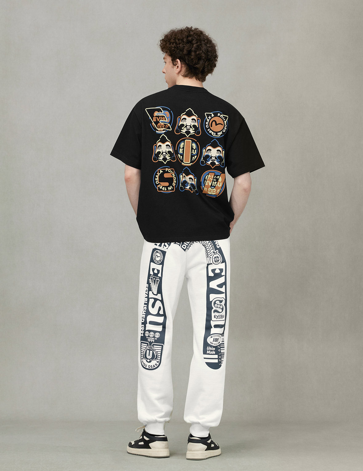 ロゴ&大黒 プリント リラックス フィット スウェットパンツ