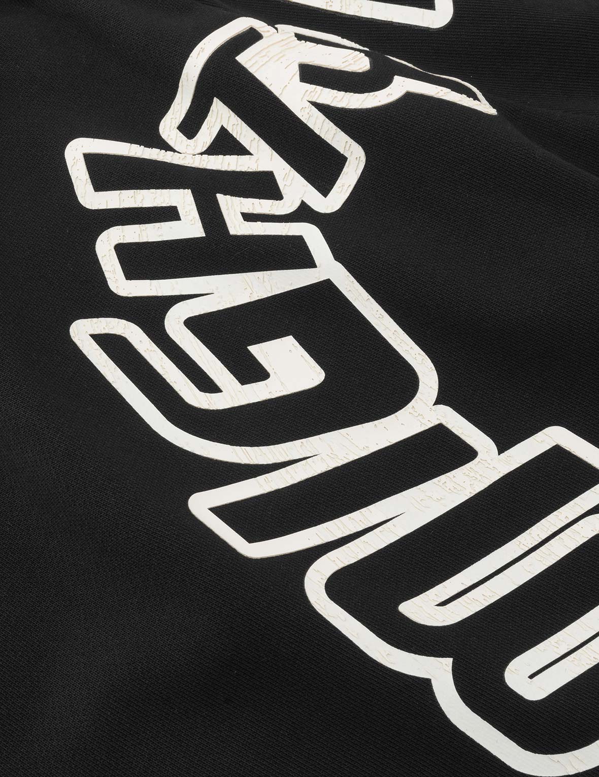 Slogan Daicock Print with Appliqué Pockets Loose Fit Sweatpants