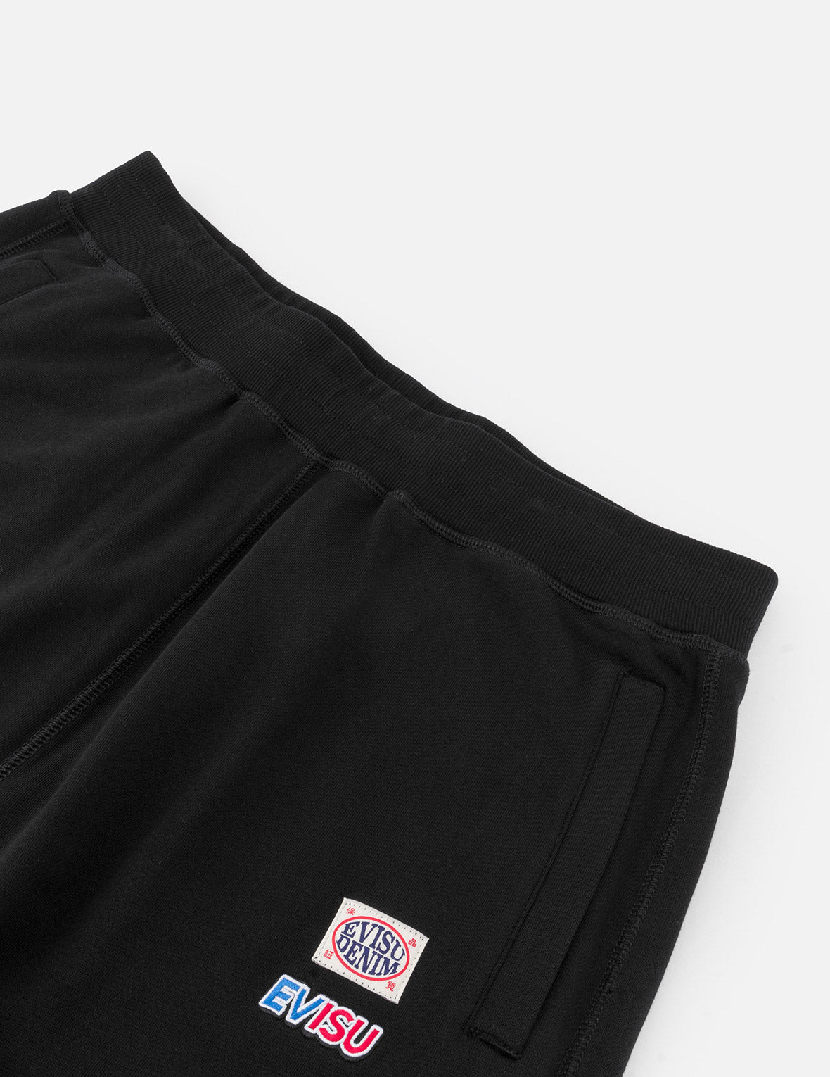 Slogan Daicock Print with Appliqué Pockets Loose Fit Sweatpants