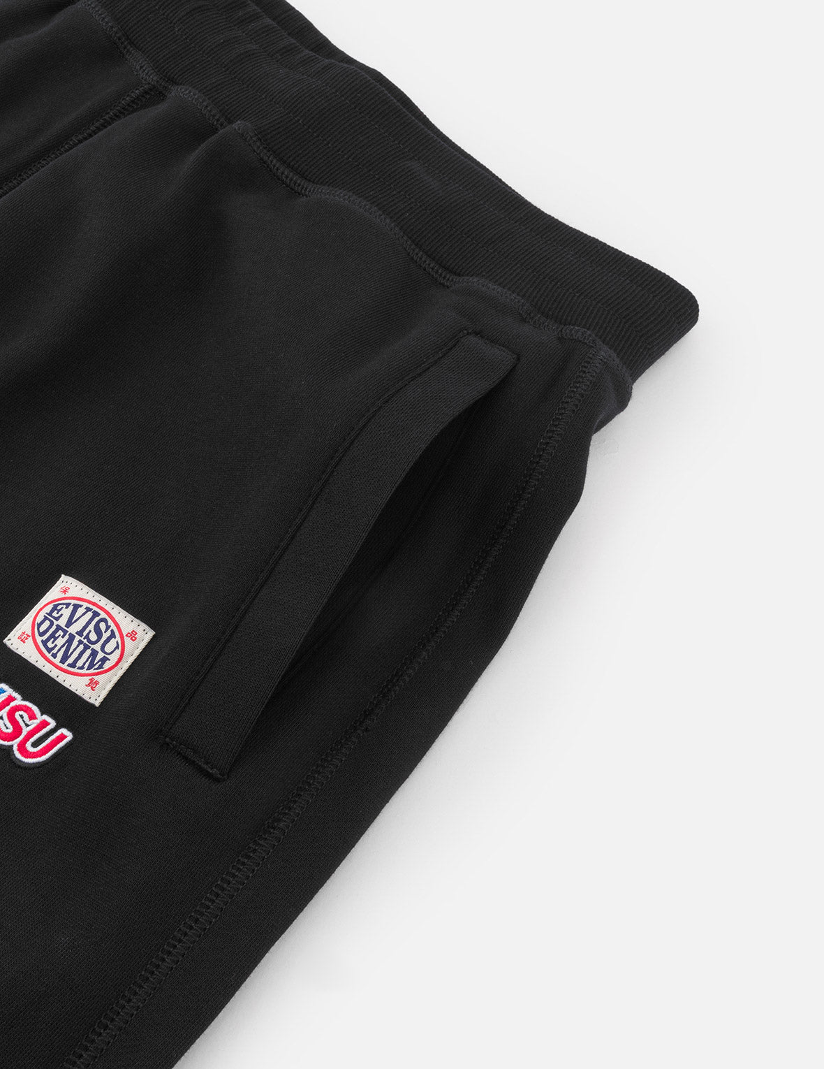 Slogan Daicock Print with Appliqué Pockets Loose Fit Sweatpants