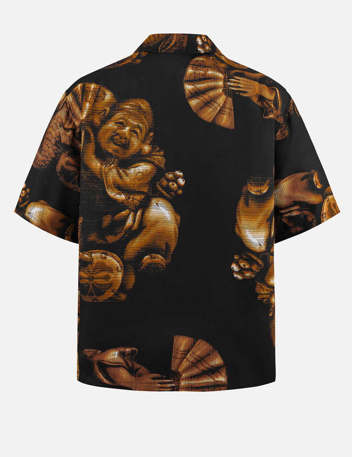 総柄仏頭プリント ボクシーTシャツ