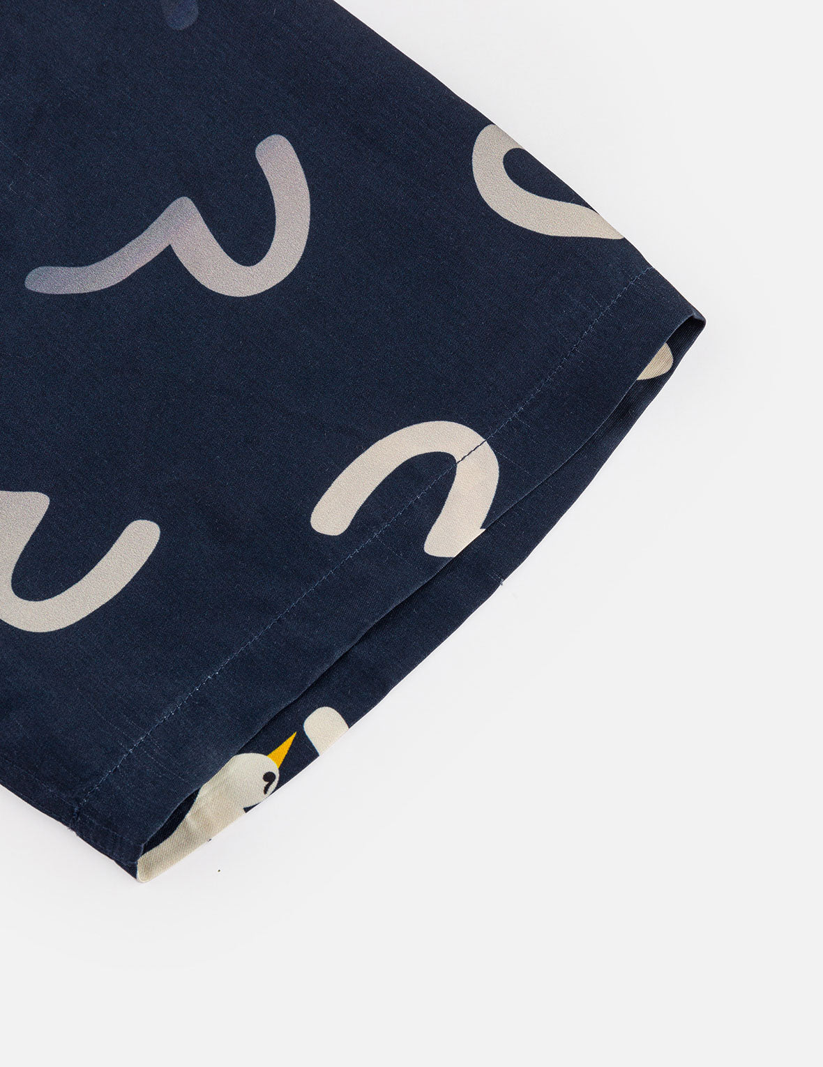 Allover Seagull Print Boxy Short-Sleeve Shirt