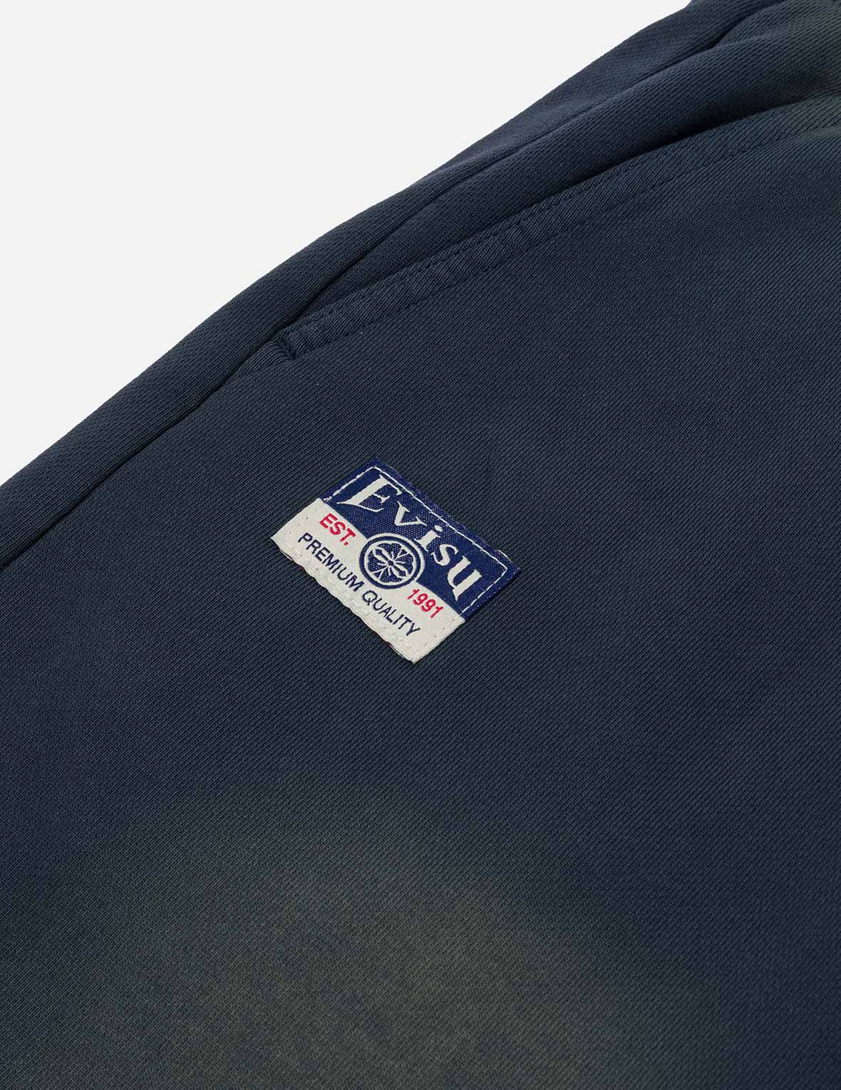 ロゴアップリケ刺繍 ヘビーウォッシュ ファッションフィット スウェットショーツ