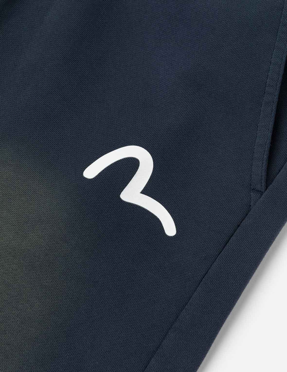 ロゴアップリケ刺繍 ヘビーウォッシュ ファッションフィット スウェットショーツ