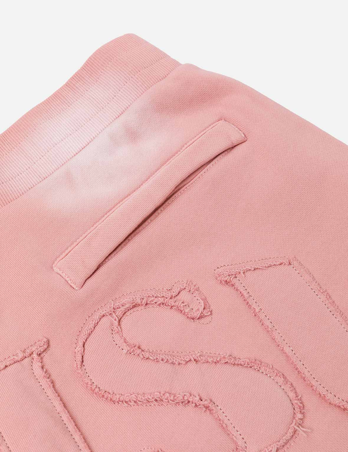 ロゴアップリケ刺繍 ヘビーウォッシュ ファッションフィット スウェットショーツ