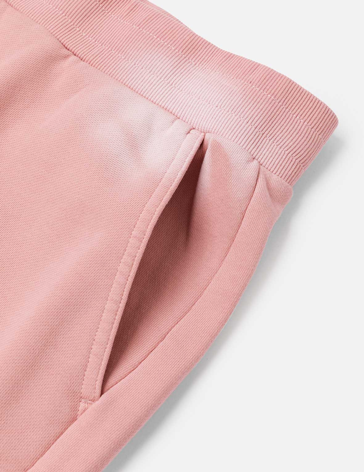 ロゴアップリケ刺繍 ヘビーウォッシュ ファッションフィット スウェットショーツ