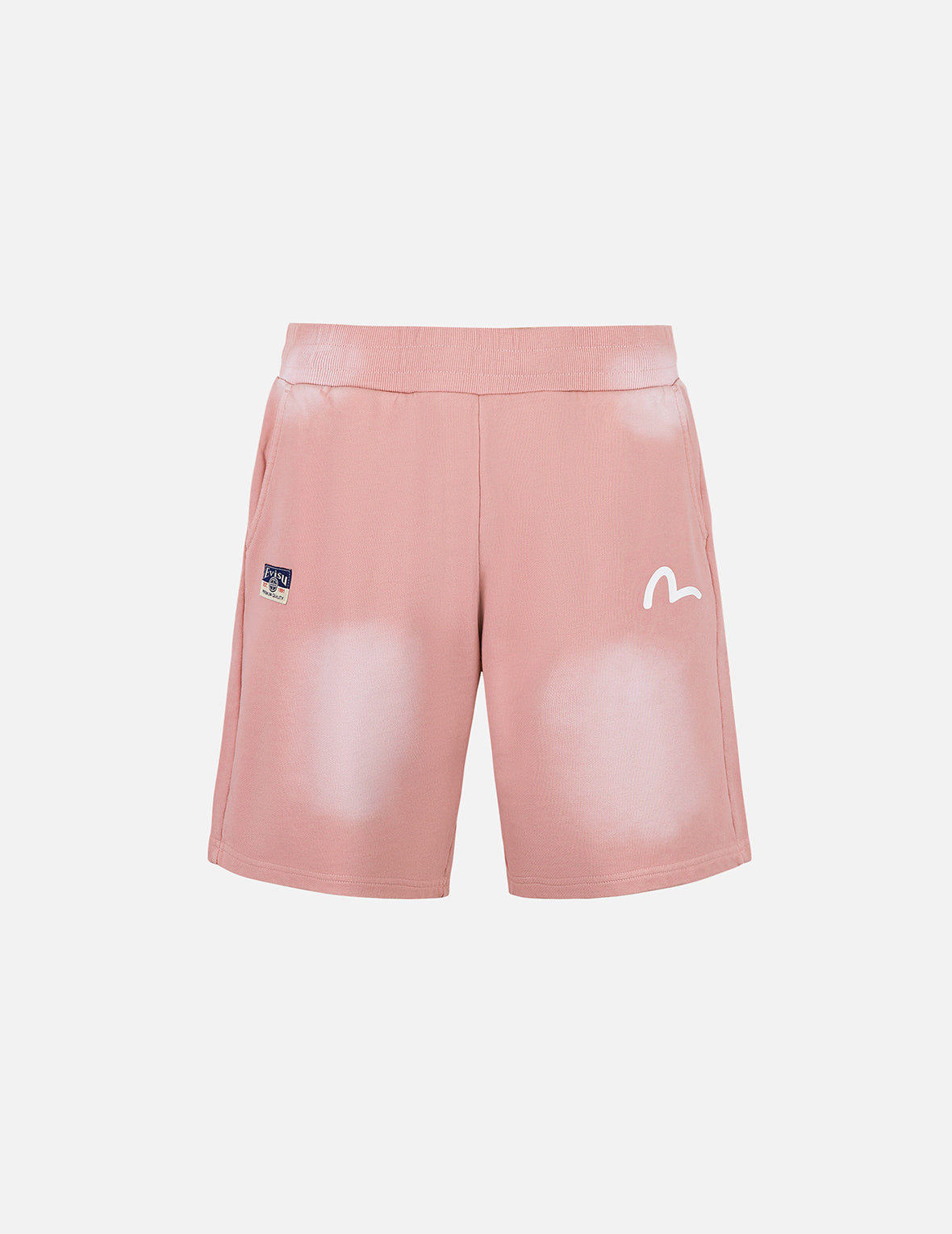 ロゴアップリケ刺繍 ヘビーウォッシュ ファッションフィット スウェットショーツ