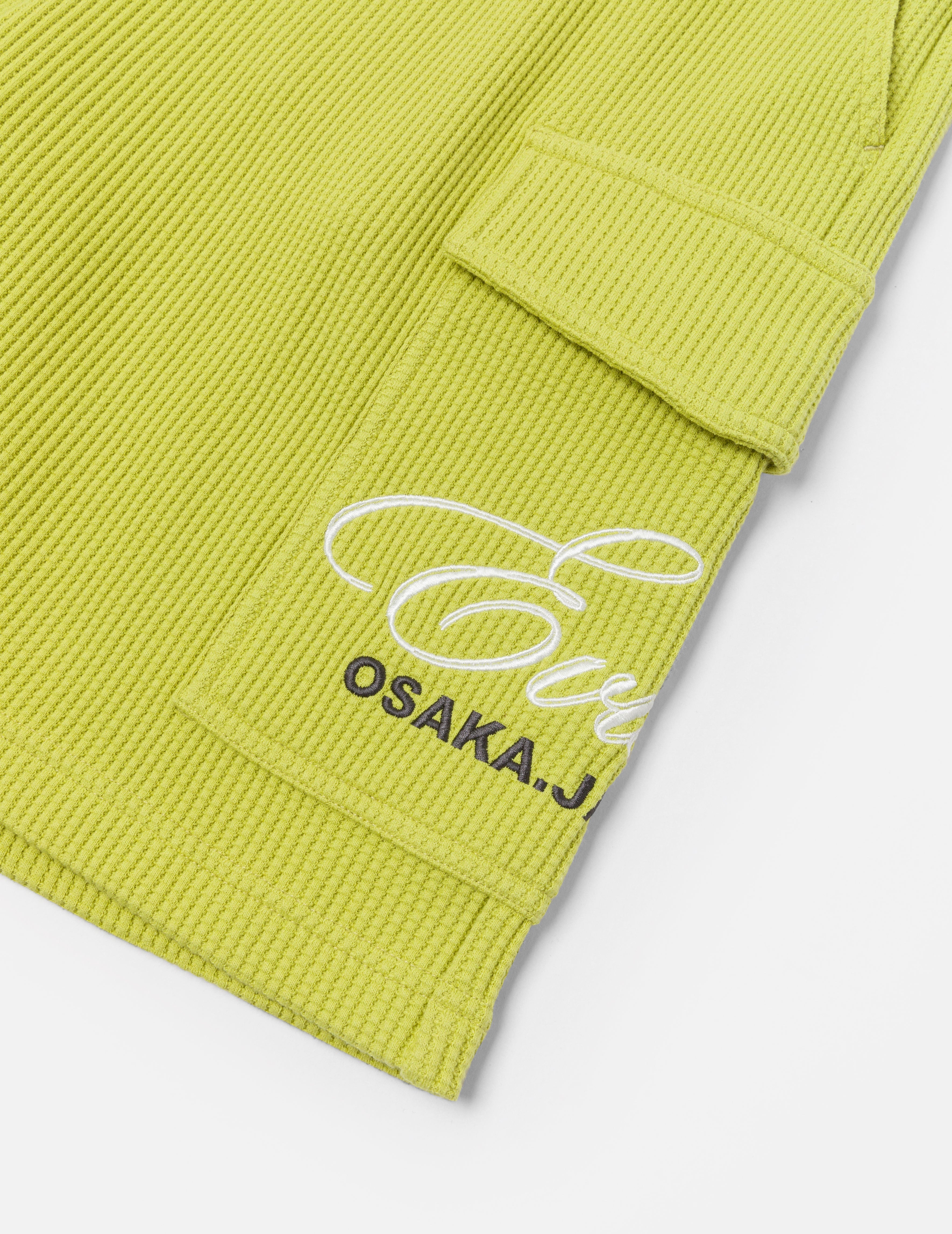 カモメ&ロゴ刺繍 ファッションフィット ワッフルスウェットショーツ