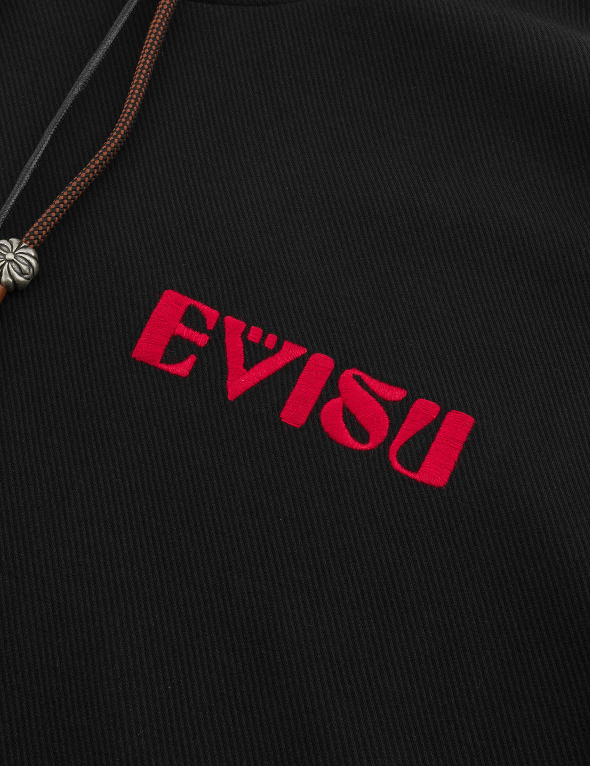 EVISUトーテムプリントと刺繍リラックスフィットフーディー