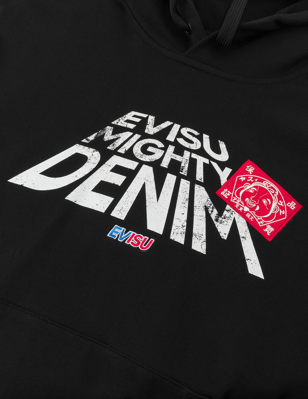 Slogan Print with Godhead Patch Embroidery Relax Fit Hoodie
