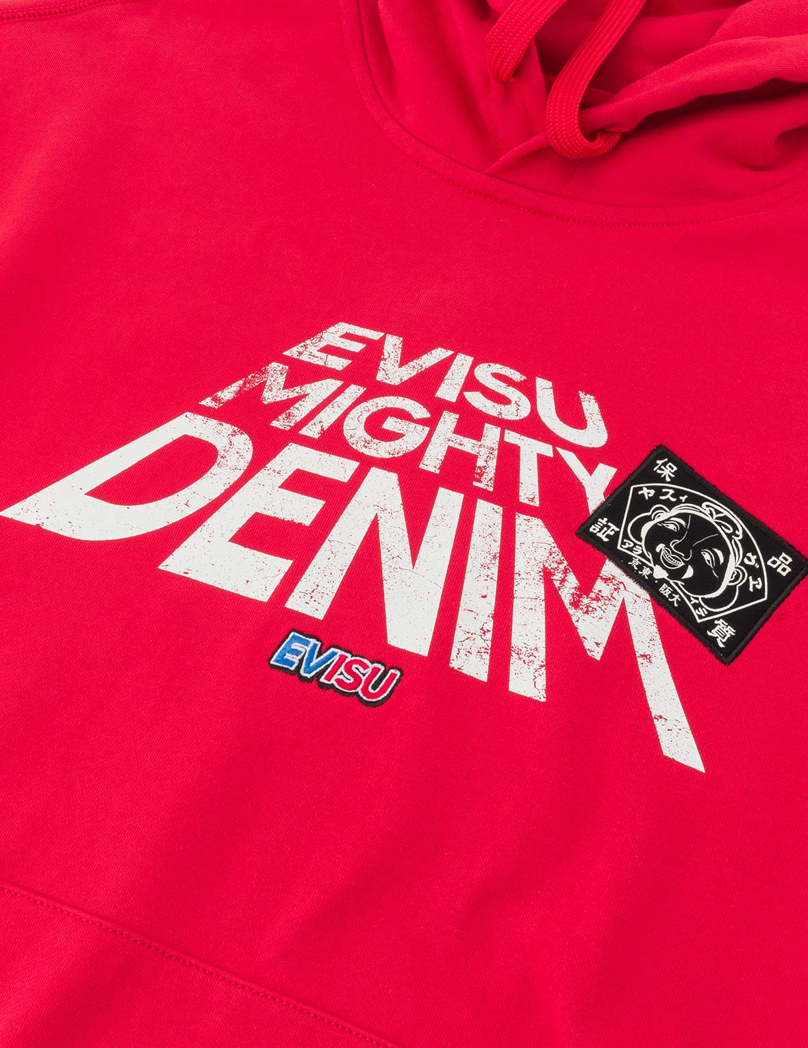 Slogan Print with Godhead Patch Embroidery Relax Fit Hoodie