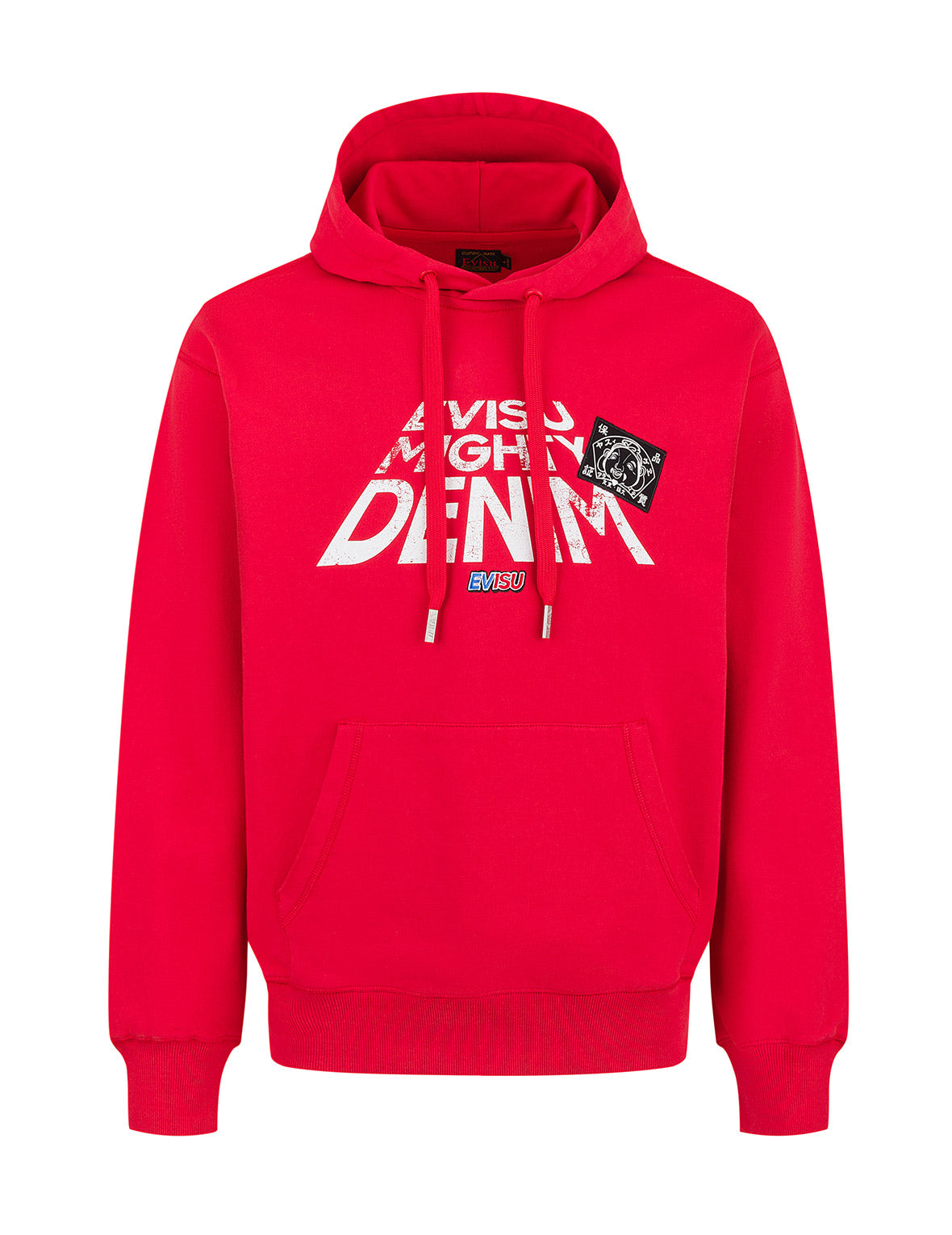 Slogan Print with Godhead Patch Embroidery Relax Fit Hoodie