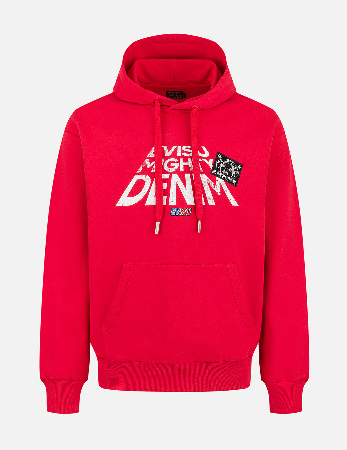 Slogan Print with Godhead Patch Embroidery Relax Fit Hoodie